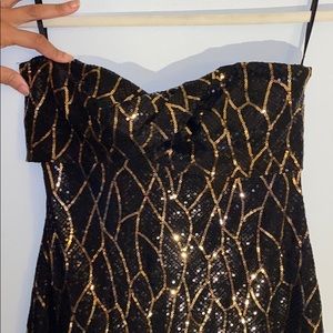 Black & Gold Sequin Dress